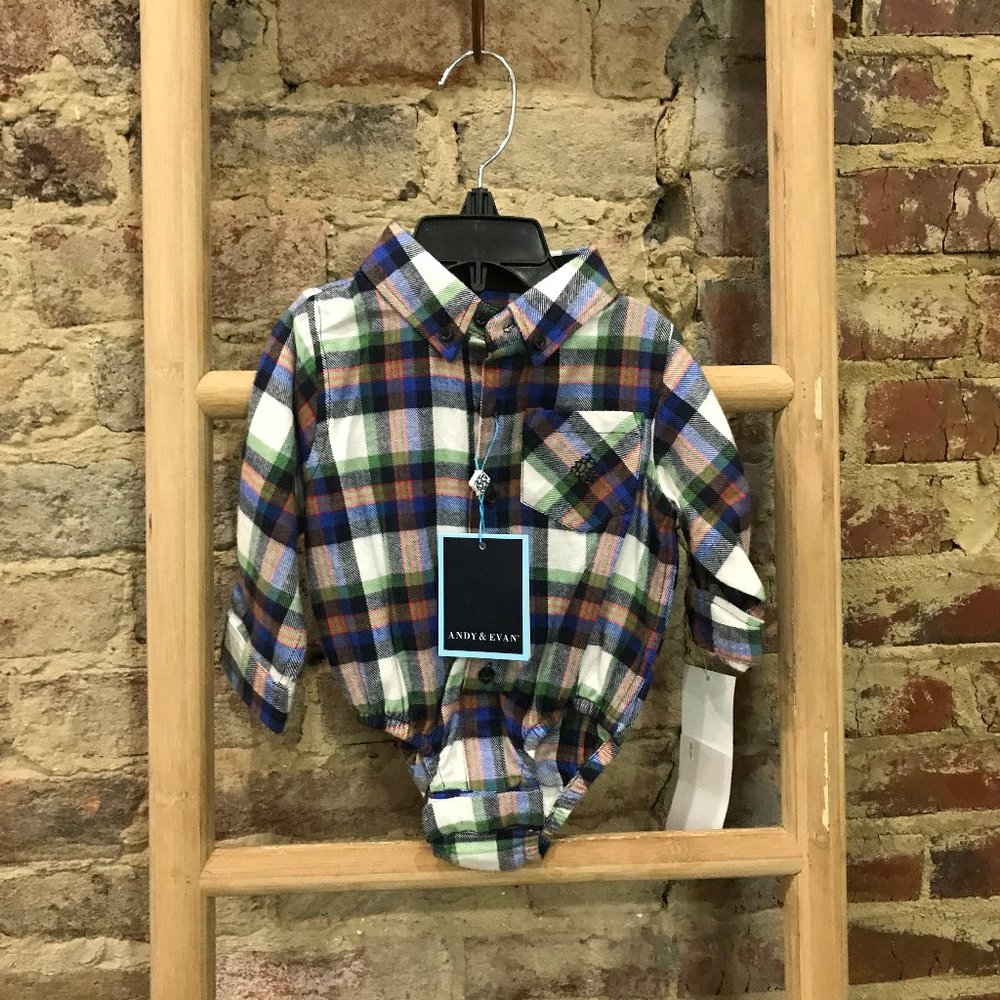 Soft Flannel  Multi-Plaid Bodysuit